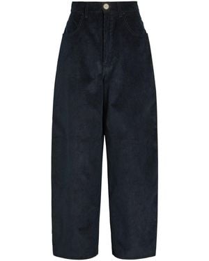 Rohe Berber Barrel-Leg Corduroy Trousers - Blue