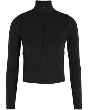 Vuori All The Feels Zip Up Stretch-Jersey Top - Black
