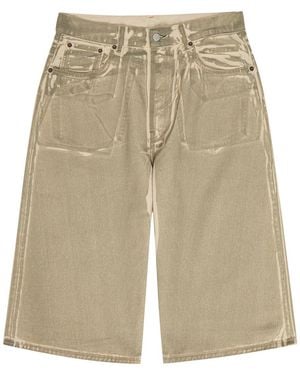 Acne Studios Two-Tone Denim Shorts - Natural