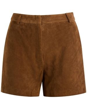 AEXAE Suede Shorts - Brown