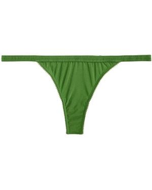 Love Stories Room Service Lace Thong - Green