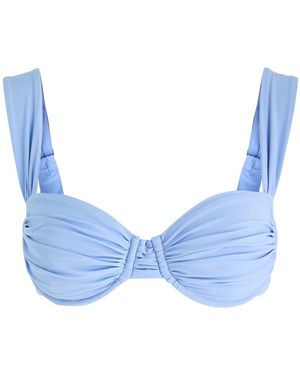 Faithfull the Brand Sol Ruched Bikini Top - Blue