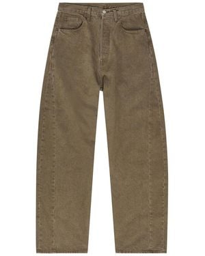 Ssstein Deformation Barrel-Leg Jeans - Natural