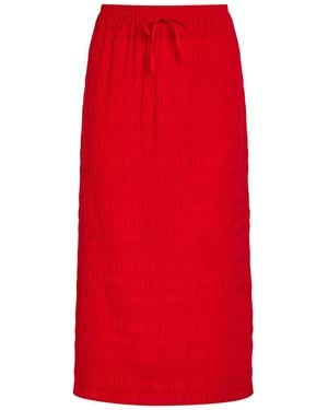 Polo Ralph Lauren Shirred Woven Midi Skirt