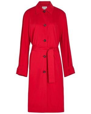 TOTEME Belted Cotton Trench Coat - Red