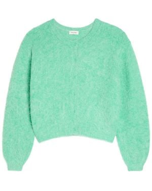 American Vintage Niby Brushed Alpaca-Blend Cardigan - Green