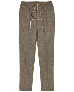 Rick Owens Slim-Leg Wool Sweatpants - Natural
