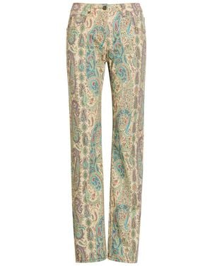 Etro Patterned Straight-Leg Jeans - Green