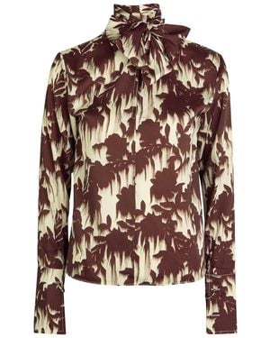 Marques'Almeida Light Weight Drill Satin Blouse - Brown