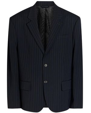 Acne Studios Pinstriped Woven Blazer - Blue