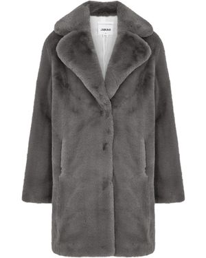 Jakke Heather Faux Fur Coat - Grey