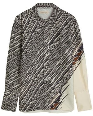 Heirlome X Alex Jurado Printed Silk Shirt - Grey