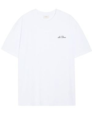 Les Deux Logo-Embroidered Cotton T-Shirt - White