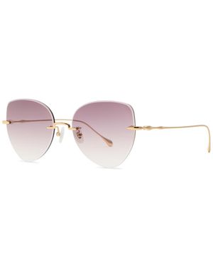 For Art's Sake Fifi 18Kt-Plated Cat-Eye Sunglasses - Pink