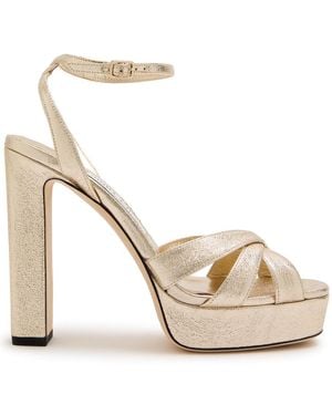 Jimmy Choo Kove 120 Metallic Brilliance Sandals