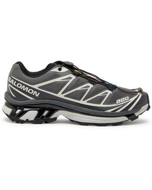 Salomon Xt-6 Panelled Mesh Trainers - Grey