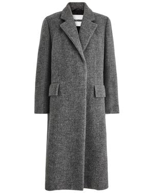 Jil Sander Double-Breasted Alpaca-Blend Coat - Grey