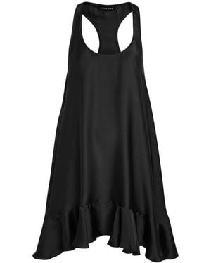 Anine Bing Lilith Silk-Blend Mini Dress - Black
