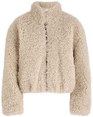 Isabel Marant Anasta Faux Shearling Jacket - Natural