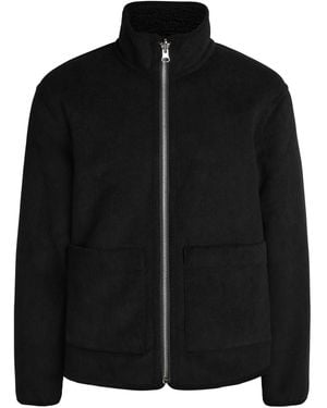 Wax London Killick Reversible Corduroy And Faux Fur Jacket - Black