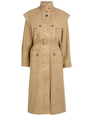 Isabel Marant Michaela Belted Cotton Coat - Natural