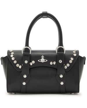 Vivienne Westwood Bettina Mini Crocodile-Effect Leather Cross-Body Bag - Black