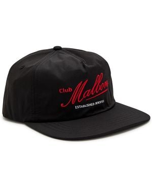 Malbon Members Logo-Embroidered Shell Cap - Black