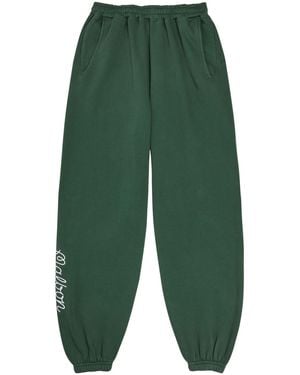 Malbon Clubhouse Logo Cotton Sweatpants - Green