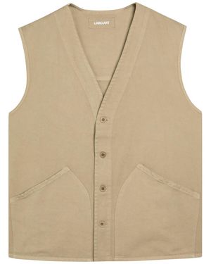Labo.art V-Neck Cotton Vest - Natural