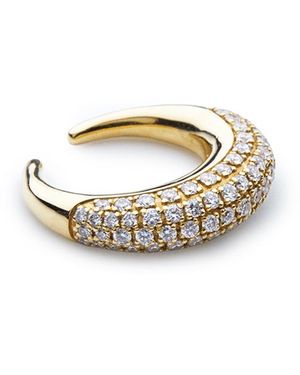 Luminous 27 Polvorosa Pavé Chiquto 18K Ear Cuff - White
