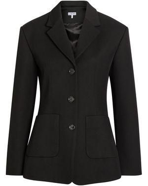 Loewe Wool-Blend Blazer - Black