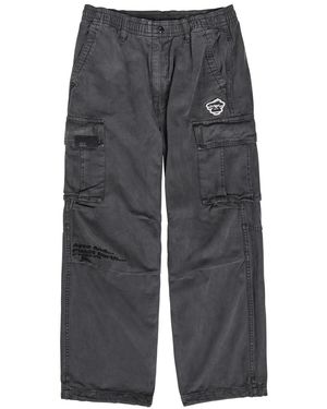 Aape Straight-Leg Cotton Cargo Trousers - Grey