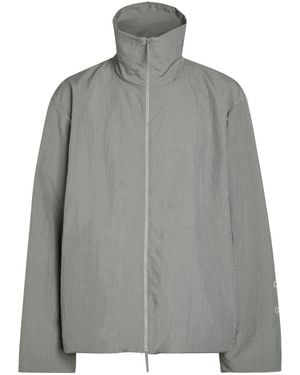 Calvin Klein Preston High-Neck Nylon Jacket - Gray