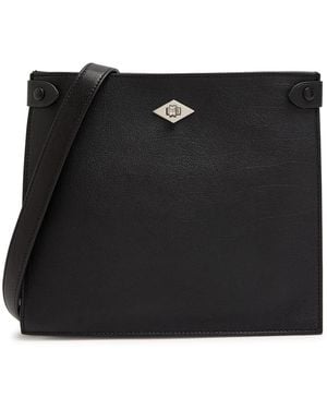 Metier Stowaway Grained Leather Cross-Body Bag - Black