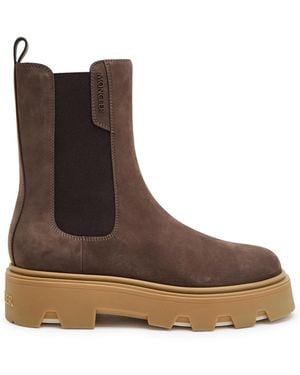Moncler Aurea Suede Chelsea Boots - Brown