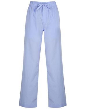 Tekla Poplin Pyjama Trousers - Blue