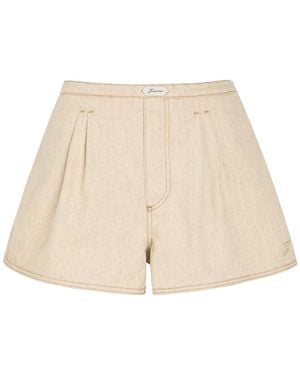 Jacquemus Le Short De-Nimes Amelo Cotton-Blend Shorts - Natural