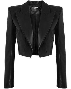 Balmain Leather Jacket - Black