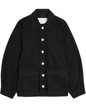 RÙADH The Constance Drawstring Denim Jacket - Black