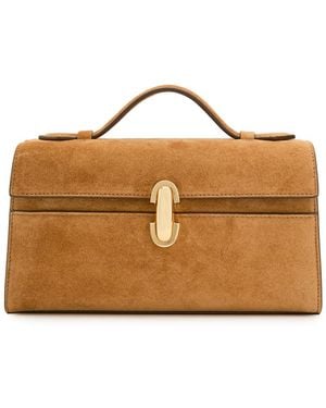 SAVETTE Symmetry Suede Pochette - Brown