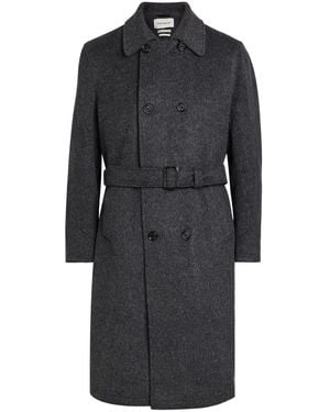 Oliver Spencer Double-Breasted Belted Wool-Blend Coat - Black