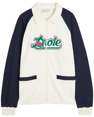 Drole de Monsieur La Veste Piqué Drôle Logo Cotton Jacket - Blue