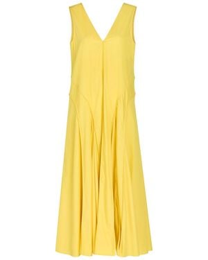 Another Tomorrow Panelled Cotton-Poplin Maxi Dress - Yellow