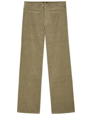 PAIGE Leenah Wide-Leg Corduroy Trousers - Natural