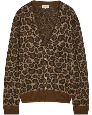 Second Layer Chevy Intarsia Mohair-Blend Cardigan - Brown