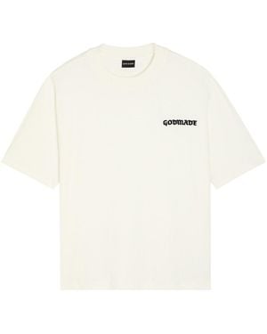 God Made Logo-Embroidered Cotton T-Shirt - White