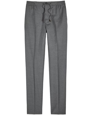 Slowear Drawstring Tapered-Leg Wool Trousers - Grey