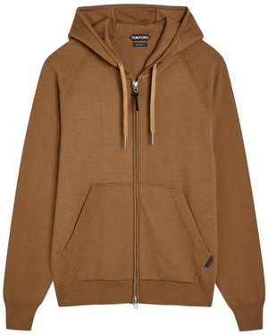 Tom Ford Hooded Cashmere And Wool-Blend Jumper - Brown