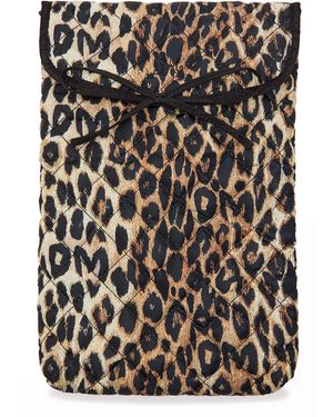 Damson Madder Print Quilted Shell Laptop Case - Black