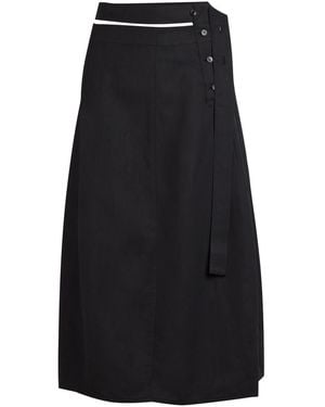 Studio Nicholson Belted Midi Skirt - Black